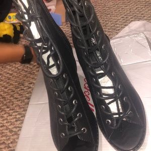 Lace up booties